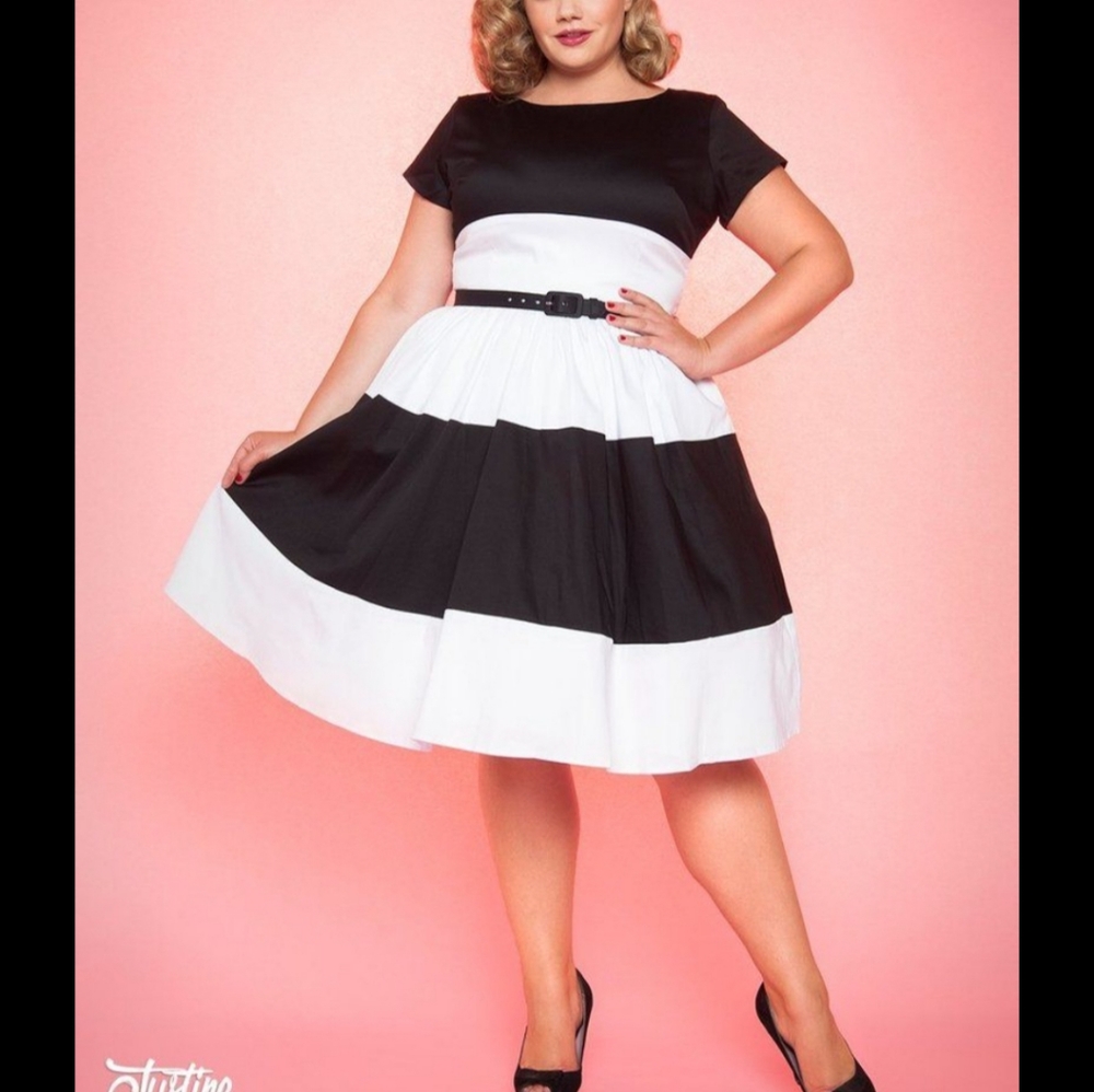 Black & white amanda dress